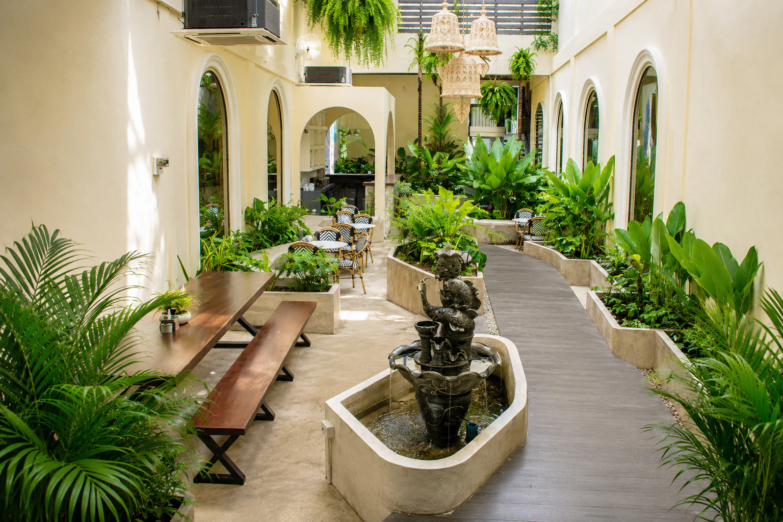 The actual courtyard at Bollywood Indian Cuisine in Phuket Old Town